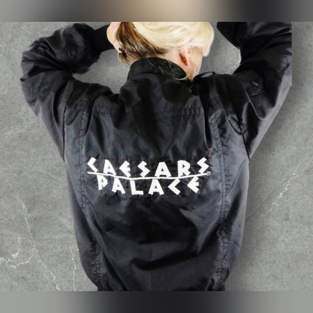 Vintage 80s Tony Lama Caesar's Palace black jacket adult size Large